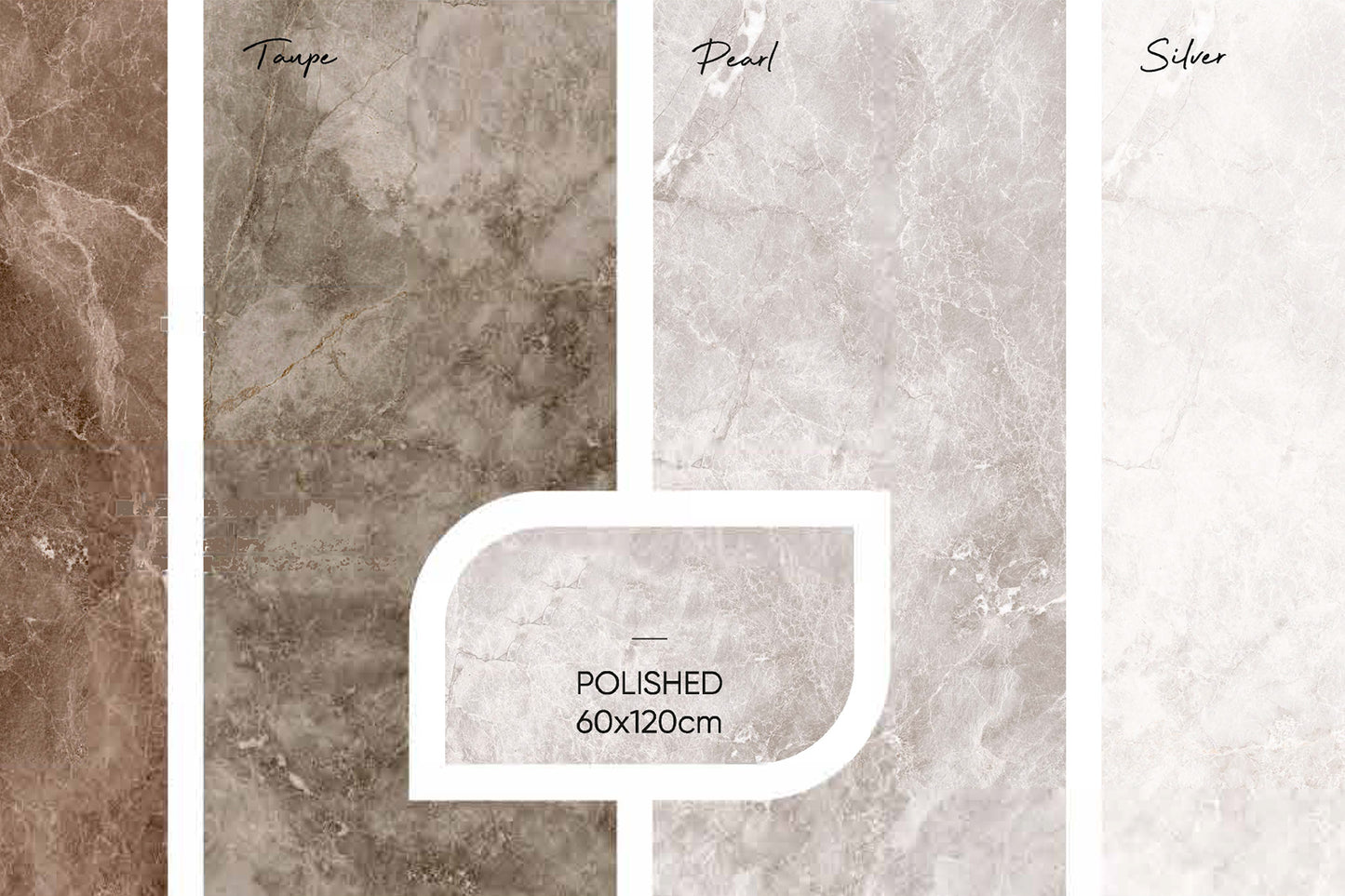 Porcelanato brillante Berrs 60 x 120 cms.