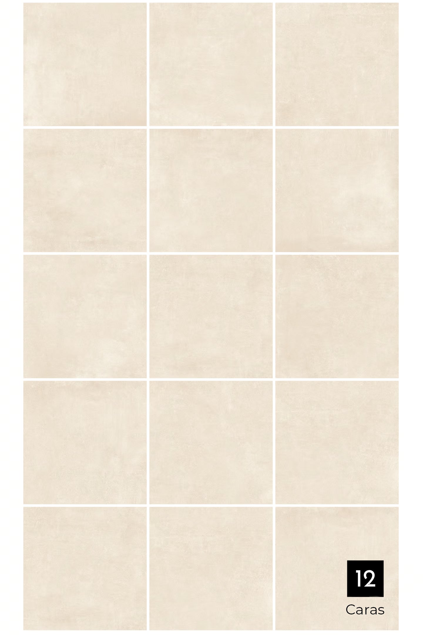 Variaciones de caras del porcelanato Arena Beige Exteriores de BRENETI, diseño en formato 60×60 cm y 20 mm de espesor.
