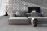 Porcelanato mate gris metálico de BRENETI, elegante y resistente para proyectos modernos de alto nivel